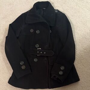 George Women's Classic Black Peacoat